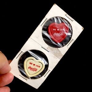 🖤Vtg COCA-COLA heart bookmarks